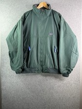 Vintage Patagonia Shelled Synchilla Jacket Mens XL Green Fleece Lined Bomber USA