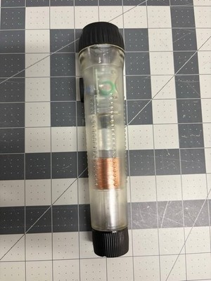 Vintage Clear Faraday Shake Flashlight Linear Induction Magnetic Copper Coil