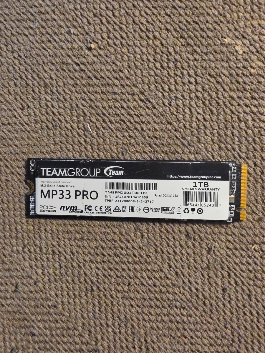 TEAMGROUP MP33 PRO NVME SSD GEN 3 M.2 1 TB. TESTED AND WORKS | eBay