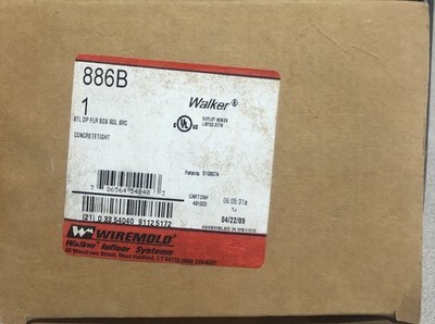 Wiremold Legrand 886B Concrete Tight Stamped Steel Floor Box 880 Series