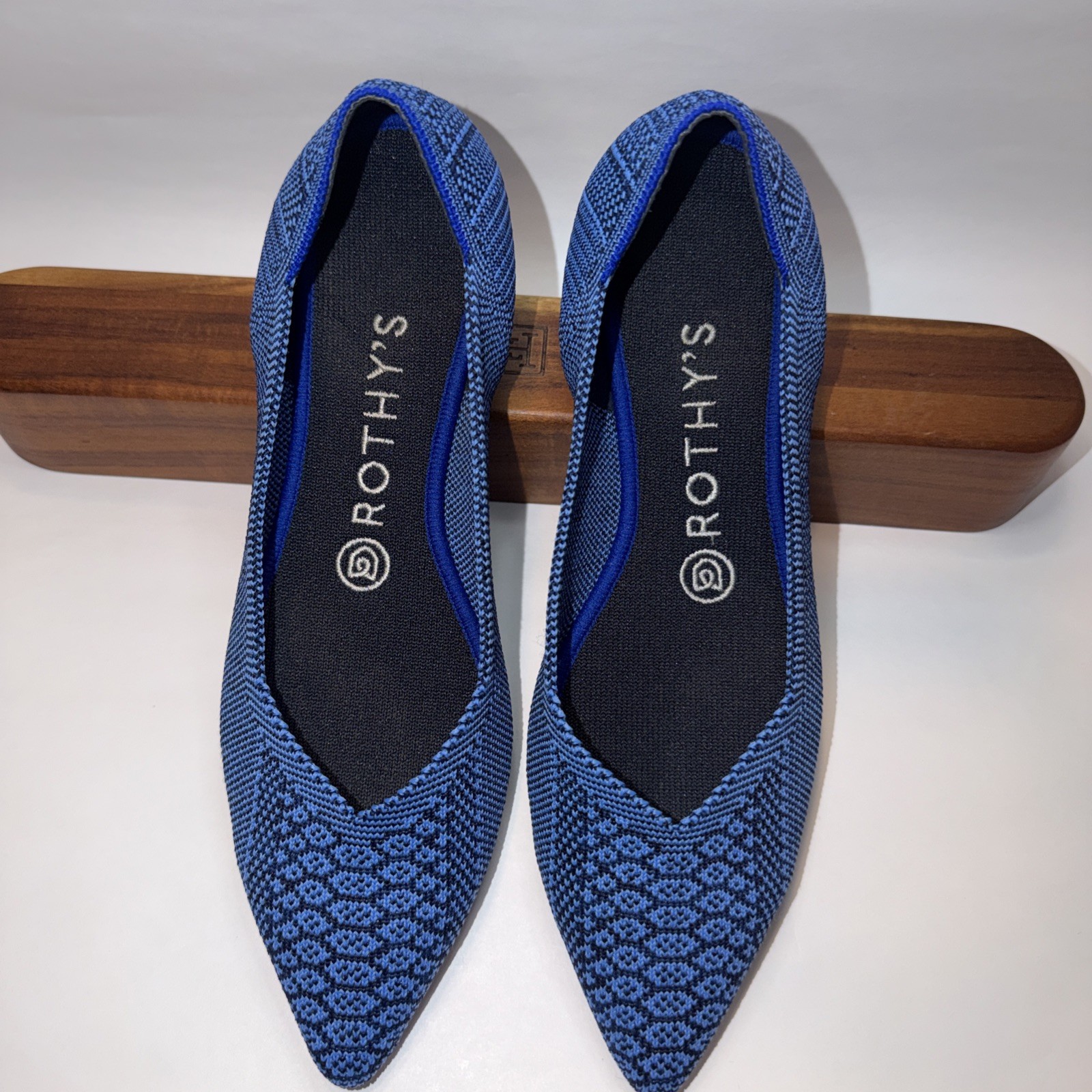 Rothy's The Point Flat in Lapis Python Blue Rare … - image 20