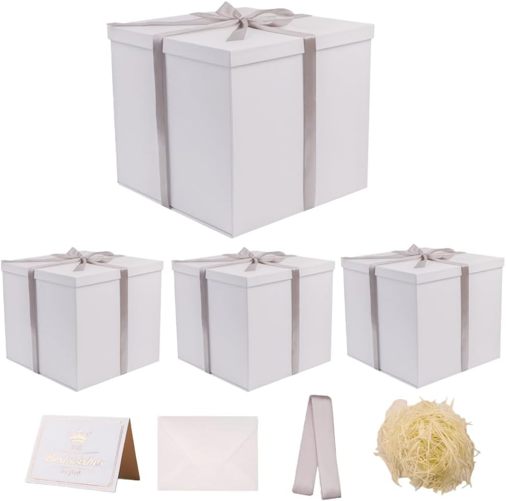 With Lid 12x12x11 Inch,black Gift Boxes For Presents Packagi