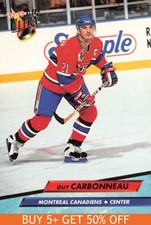 1992-93 Ultra #102 Guy Carbonneau Montreal Canadiens Hockey