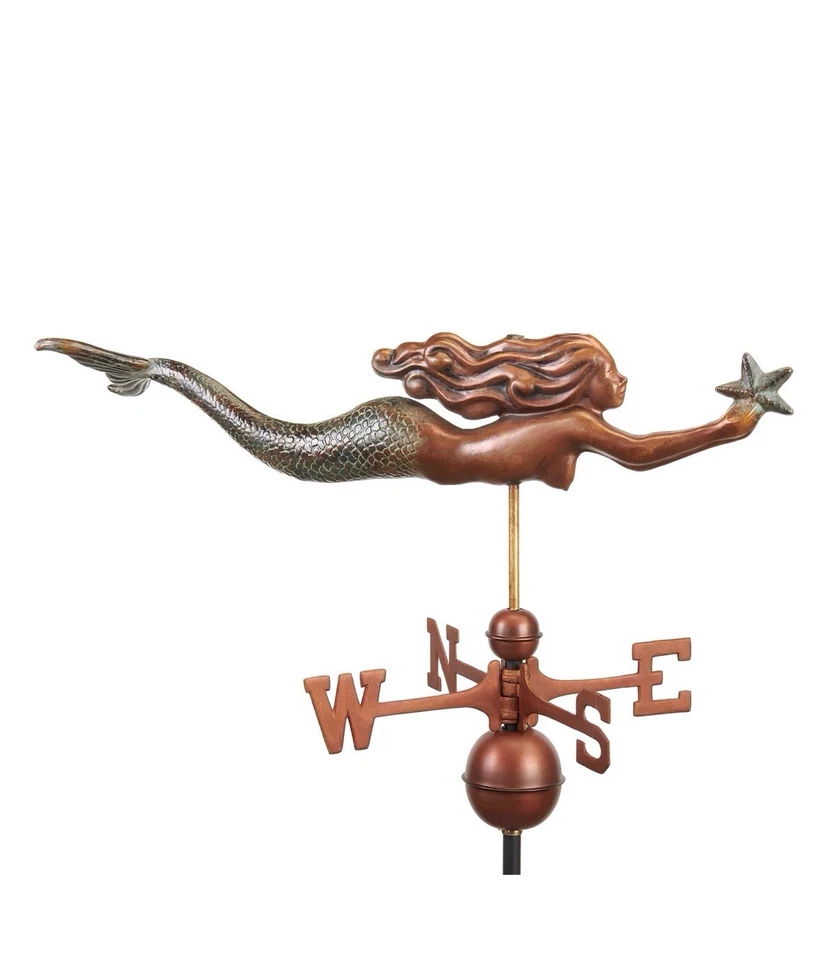 Good Directions Copper Green and Bronze Finish Mermaid with Star - 966GRN - Image 4 of 4