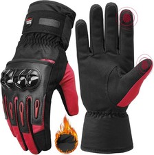 Winter Motorcycle Gloves Windproof Rainproof Riding Warm Gloves with Touchscreen