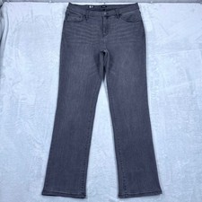 NWT Express Bootcut High Rise Stretch Jeans Womens 16 Faded Black Wash Denim
