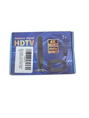 Digital HDTV Antenna 4K 1080p Indoor TV Antenna w/ Signal Booster New Open Box