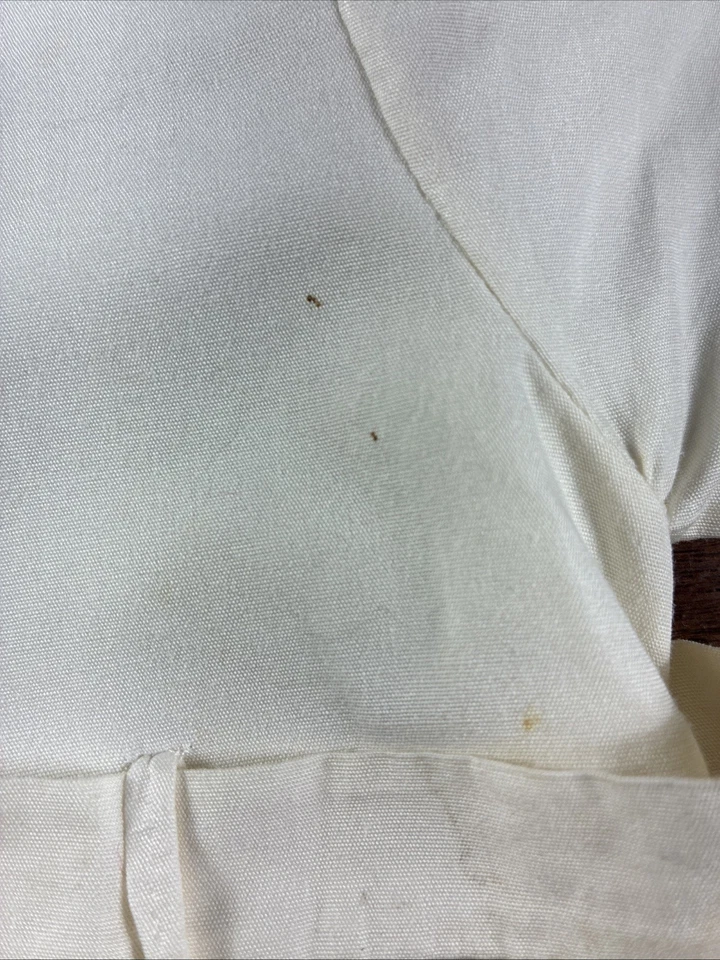 VTG Feltman Brothers Cream Collared Pin Tuck Handmade Baby Boy Newborn Romper - Image 3 of 4