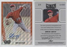 2021 Leaf Metal Draft 1990 Leaf Auto Orange Wave /4 Drew Gray #LA-DG1 Auto