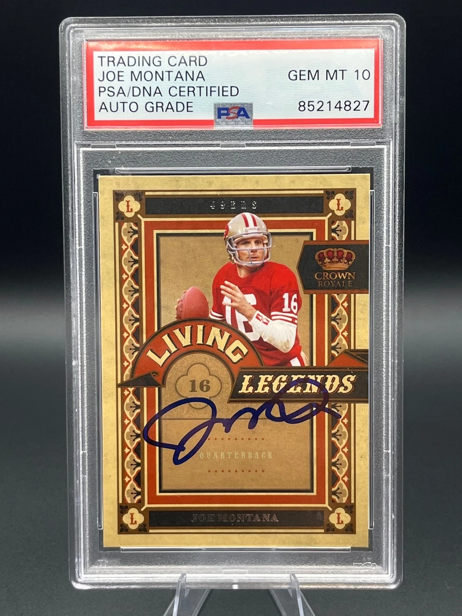 Panini Joe Montana Autographed Football Sports Trading Cards