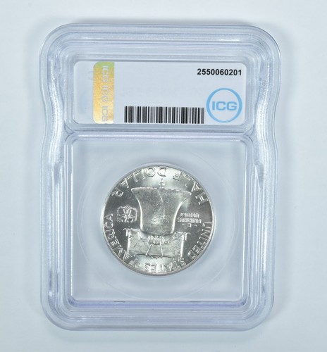1951 Franklin Half Dollar MS65 FBL ICG - Picture 2 of 5