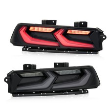 Smoked Led Tail Lights For 2014-2015 Chevrolet Chevy Camaro Lamps - Used
