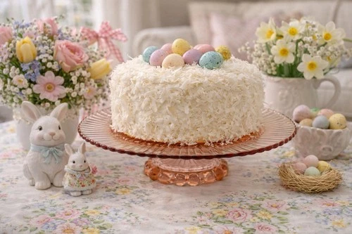Pink Cake Plate Ribbed w/ Bubble Feet Ribbed Glass Design Low Profile Vintage