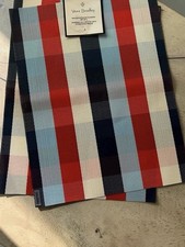 Vera Bradley Indoor/Outdoor Placemat Set 2 Plastic Plaid Rect Red/Blue