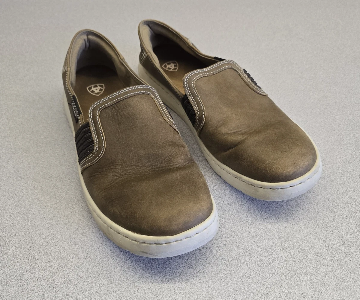 Ariat Leather Upper Brown Comfort Shoes for Women for sale  display picture 3