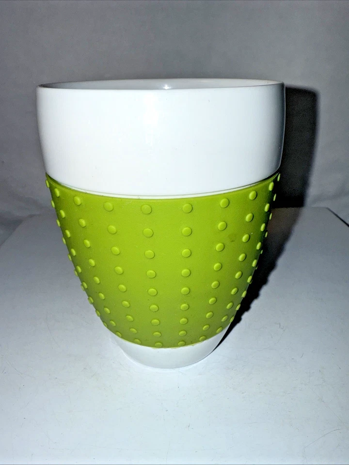 Taza alta de porcelana Bodum Pavina vaso de silicona verde 14 oz SUIZA Foto 4 de 4