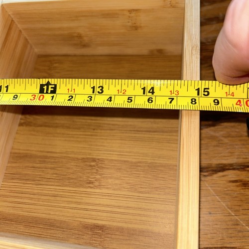 6pcs Bamboo Drawer Organizer Set Wood Storage Containers for Kitchen Bathroom - Picture 3 of 9