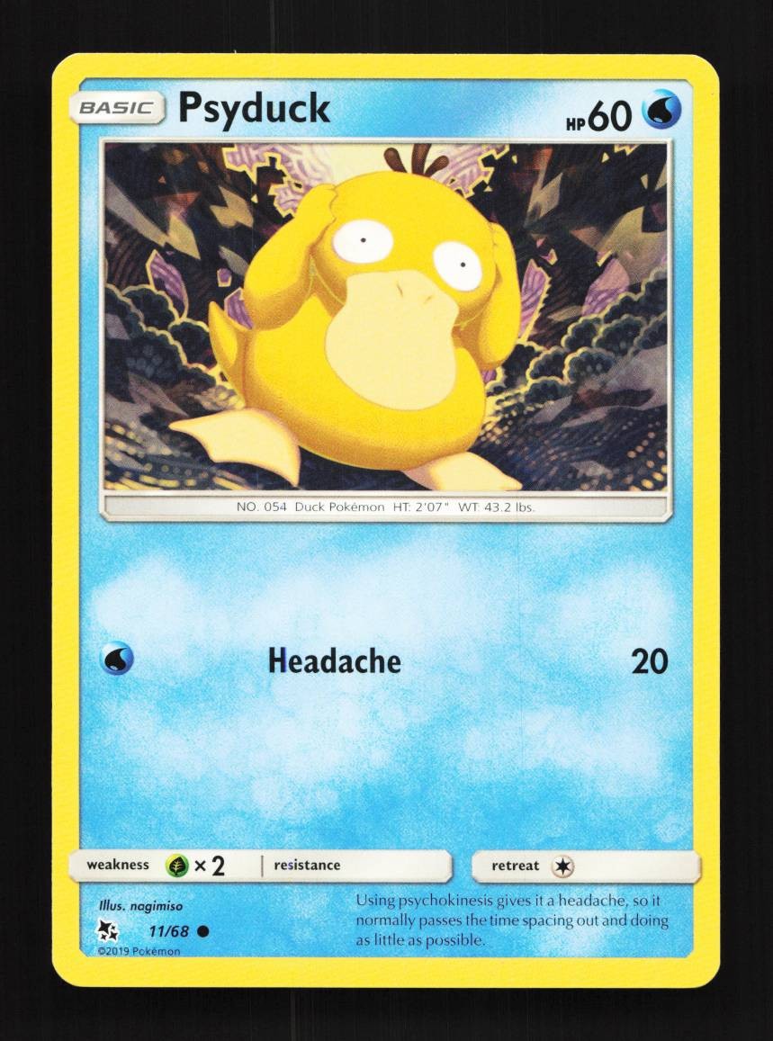 Psyduck 11/68 LP Hidden Fates English Pokemon Card TCG
