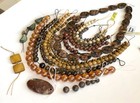 Lot Beads Smoky Quartz Tigers Eye Gold Stone MOP Gemstone Jewelry Making Craft — photo 1