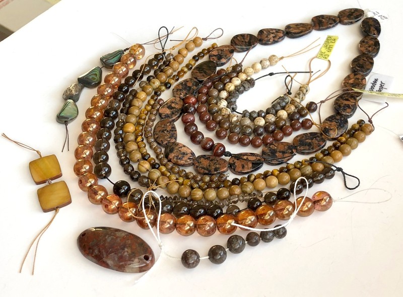 Lot Beads Smoky Quartz Tigers Eye Gold Stone MOP Gemstone Jewelry Making Craft