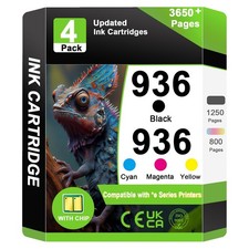 936 Ink Cartridge 4 Pack for OfficeJet 9122e 9110b 9125e 9128e 9130b 9135e 9730e