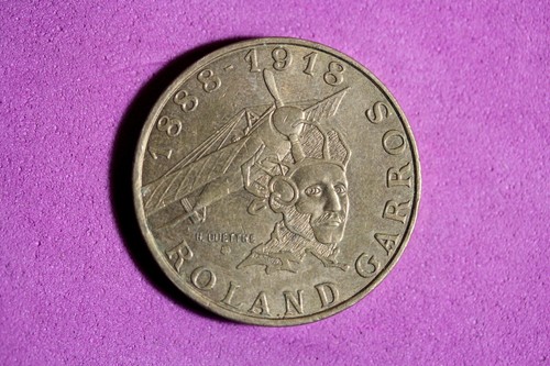 1988 France Roland Garros 10 Francs Copper-Aluminum-Nickel Coin #M20141