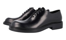 AUTH PRADA OXFORD BUSINESS SHOES 2EE316 BLACK LEATHER NEW US 11 EU 44 44,5