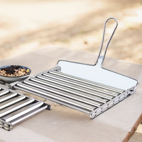 BBQ Rolling Rack Stainless Steel Sausage Roller for Camping Grilling - 第 11/12 張圖片