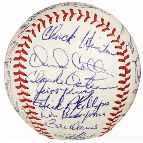1963 Washington Senators Team Signed Baseball 29 SIGS Hodges Minosa PSA/DNA 7.5 - Picture 3 of 7