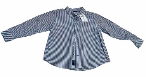 Gymboree Blue and White Striped Button Down Collar Dress Shirt Easter NWT Boy 4T - Picture 6 of 12