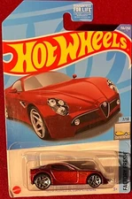 HOT WHEELS ALFA ROMEO 8C COMPETIZONE RED 156/250 . SEE COMBINED OFFERS!