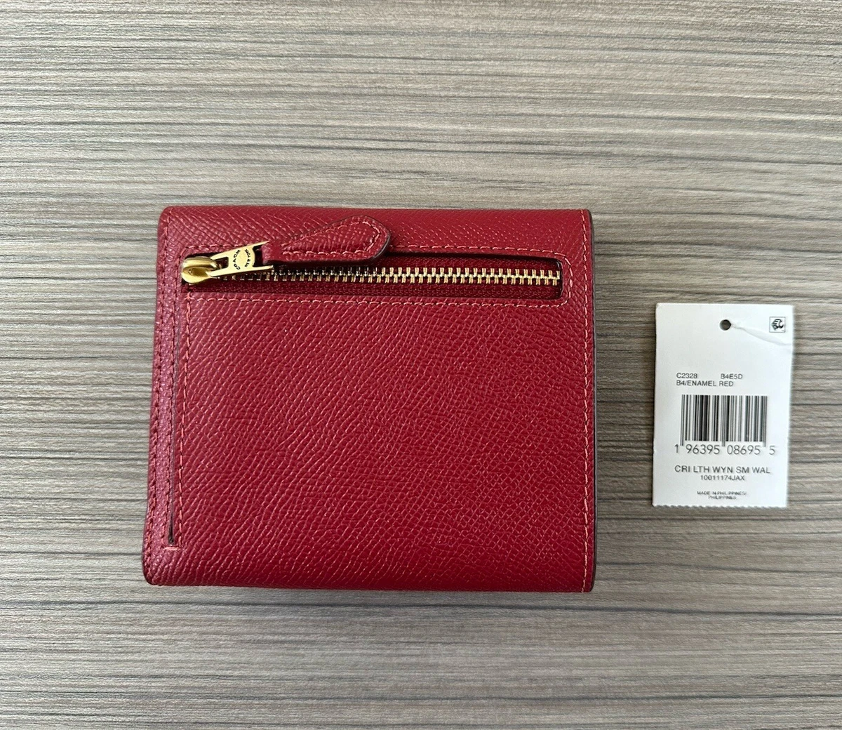 coach small wallet red