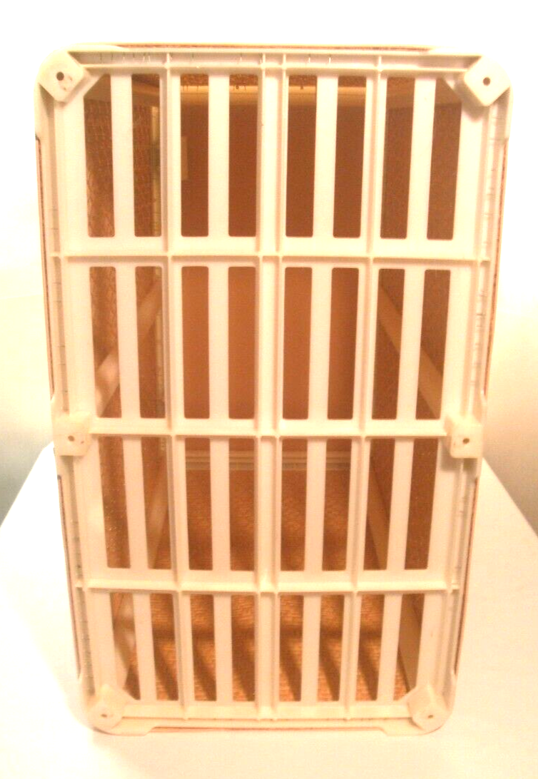 Vintage Burlington Basket Co Woven Wicker Laundry Clothes Hamper Peach