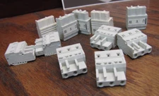 Wago MCS power plug lot (12) terminal block 300v 15a