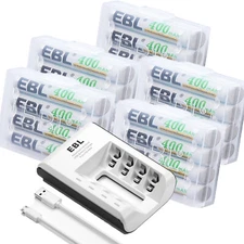EBL AAAA Rechargeable Batteries 1.2V 400mAh Ni-MH Battery for Surface Pen US lot