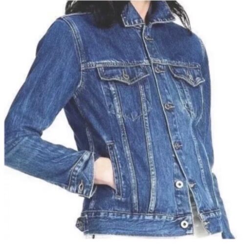 Lucky Brand Tomboy Trucker Denim Jeansjacke Medium Wash Neu mit Etikett $ 109 S - Bild 3 von 18