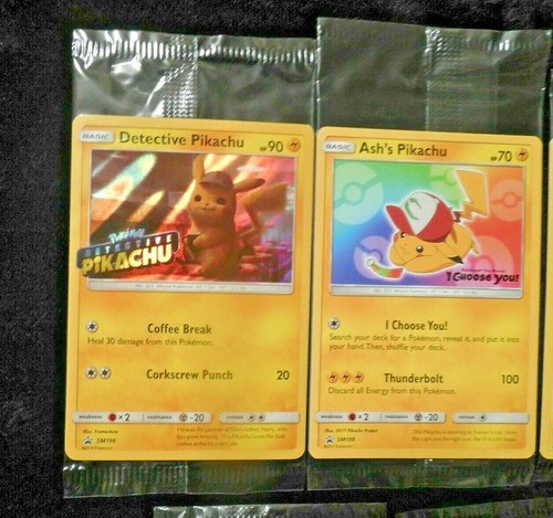 Versiegelt Ash's Pikachu Detective Sm190 Build A Bear 20/108 42/146 Pokemon Karten Lot - Bild 3 von 12