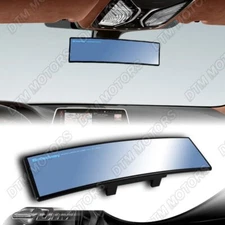 Universal Broadway 240MM Wide Convex Interior Clip On Rear View Blue Tint Mirror