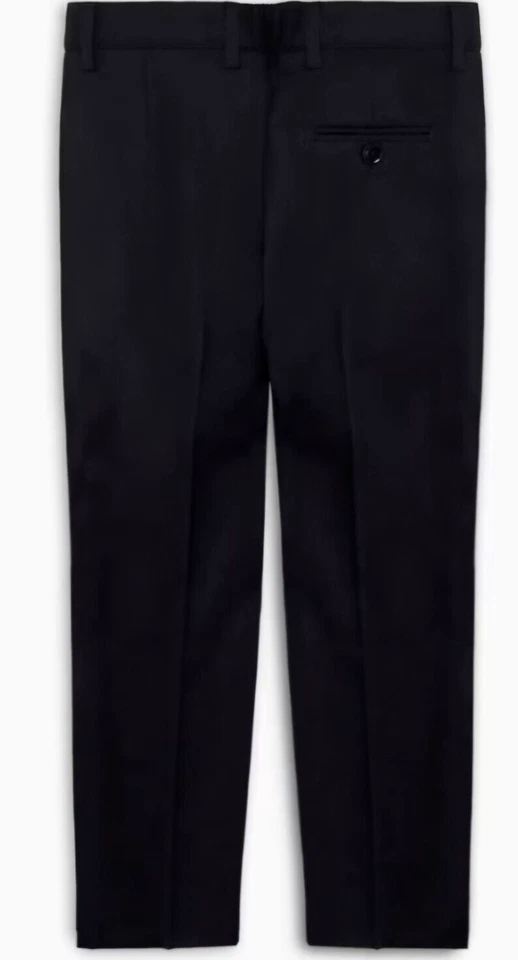 Pantalones de vestir Armani Junior Big Boys de lana virgen azul marino oscuro talla 14 Foto 2 de 3