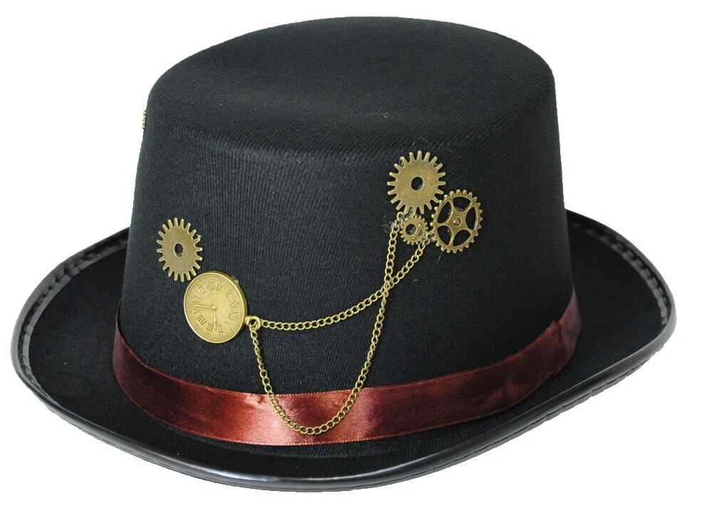 Negro Steampunk sombreros y cascos