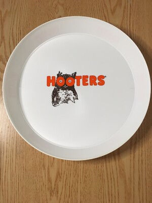 New Hooters Girl Server Vintage Food Drinks Tray Platter 13.1/4 x2  Hard Plastic