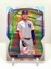 2023 Bowman Chrome 1st Brandon Mayea Refractor 274/499 Yankees ROOKIE Silver RC