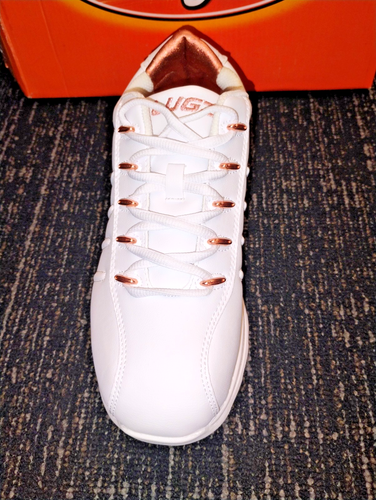 Women # 10 Lugz Chunky White Sneakers White/Rose Gold Accents Synthetic WCHG2V - Picture 4 of 12