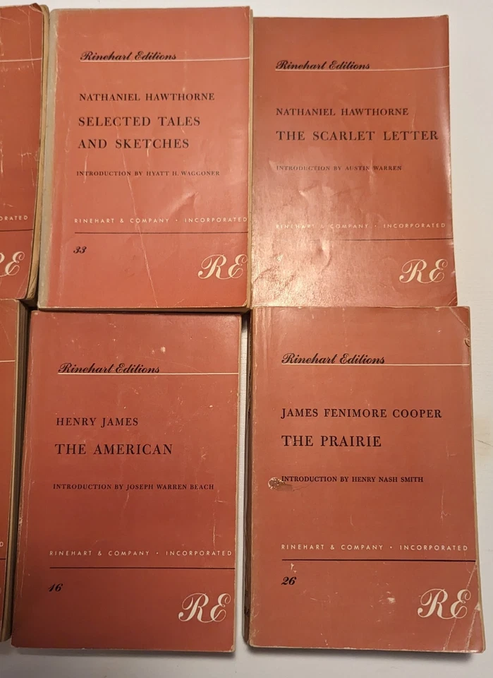 1950's Rinehart Editions : Hawthorne, Twain, Irving, James, Melville, Cooper Foto 4 de 4