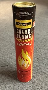Vintage Can of Seymour Color Flame Crystals 1/3 Full