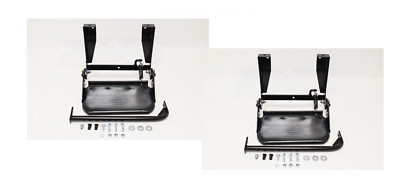 Land Rover Defender Single Fold Down Rubber Topped Black Side Step Set STC7631