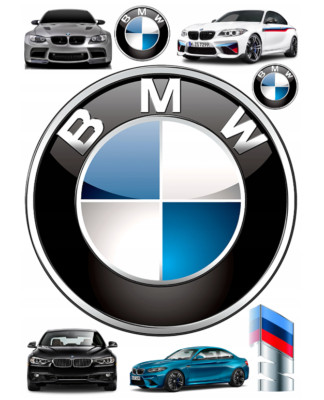 BMW Essbar Car Auto Party Tortenaufleger Torte  Geburstag Zuckermasse + TEXT