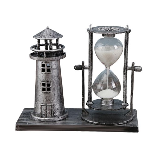 Reloj de Arena con Torre Resina Decoración Vintage Pequeño Multicolor Novedad Soporte Libre - Imagen 5 de 13