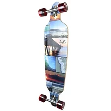Yocaher Punked Drop Through Seaside Longboard Complete