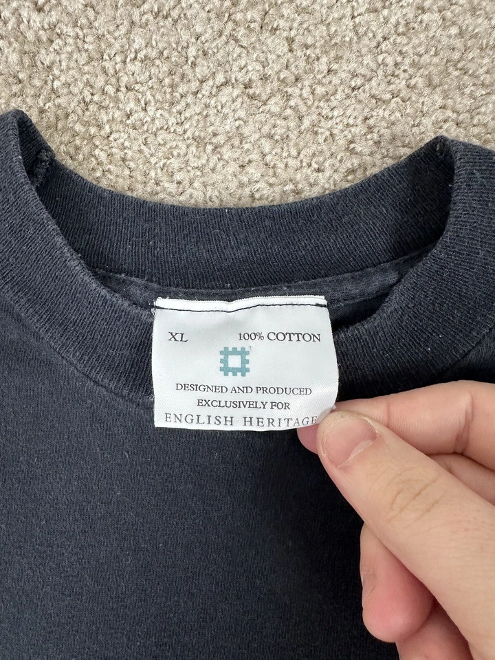 巨石阵艺术品复古 1990 年代单针黑色纪念品 T 恤 XL — 第 4/4 张图片